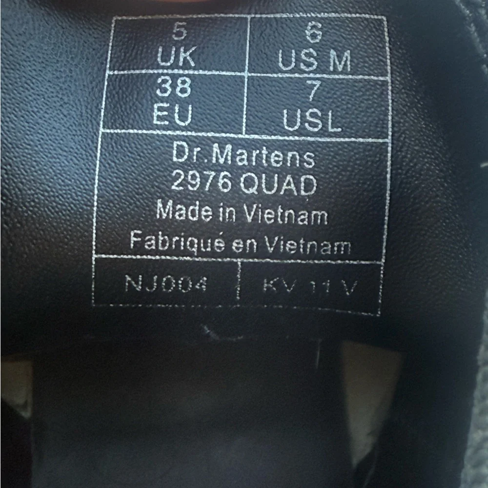 DR MARTENS 2976 QUAD UNISEX White Leather Ankle Boots 6 men’s 7Ladies